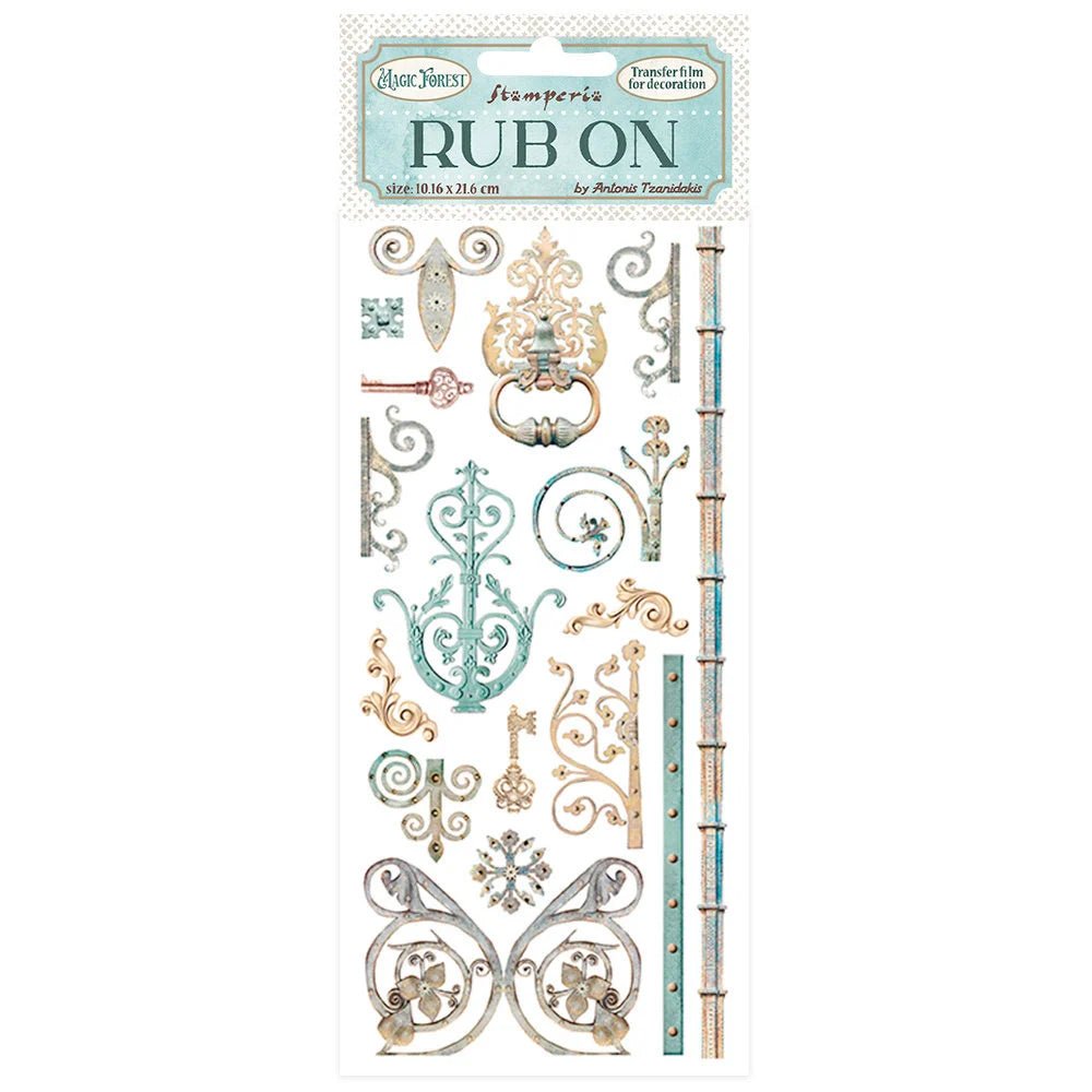 Rub - on Magic Forest - Keys And Decorations - 1 - Stamperia - Tidformera