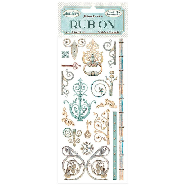 Rub - on Magic Forest - Keys And Decorations - 1 - Stamperia - Tidformera