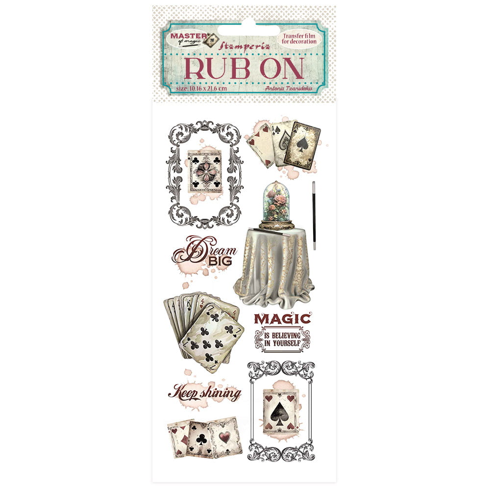 Rub - on - Master of Magic - Cards - 1 - Stamperia - Tidformera