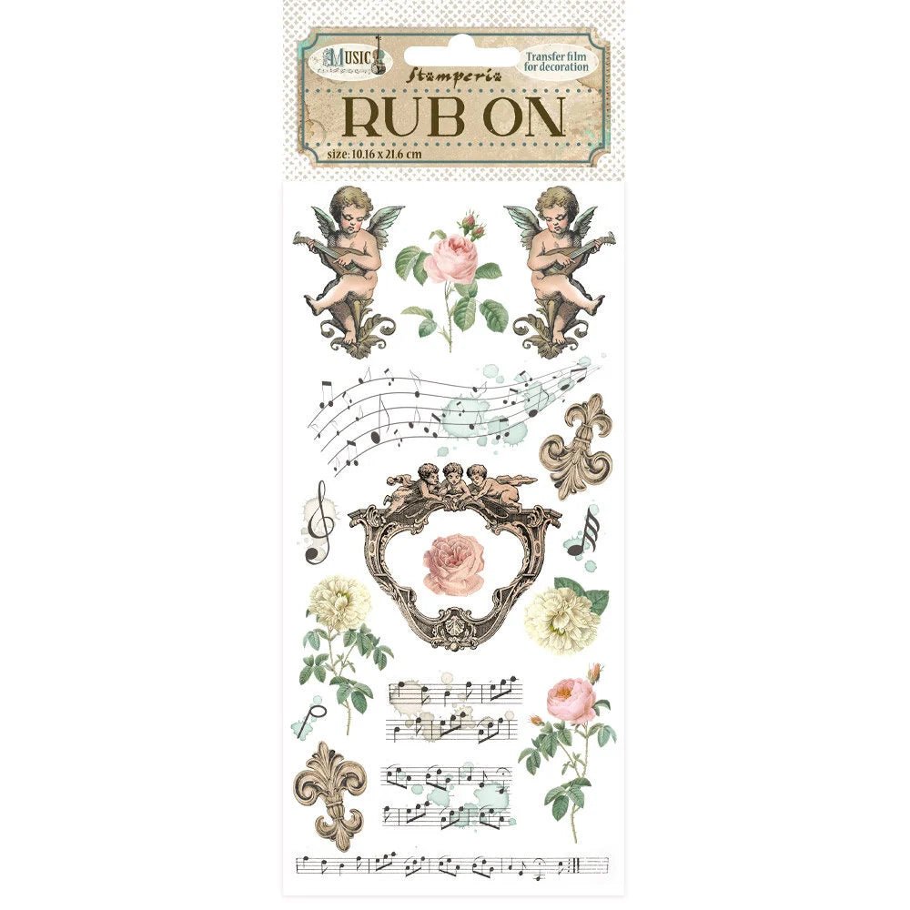 Rub - on - Music - Angels - 1 - Stamperia - Tidformera