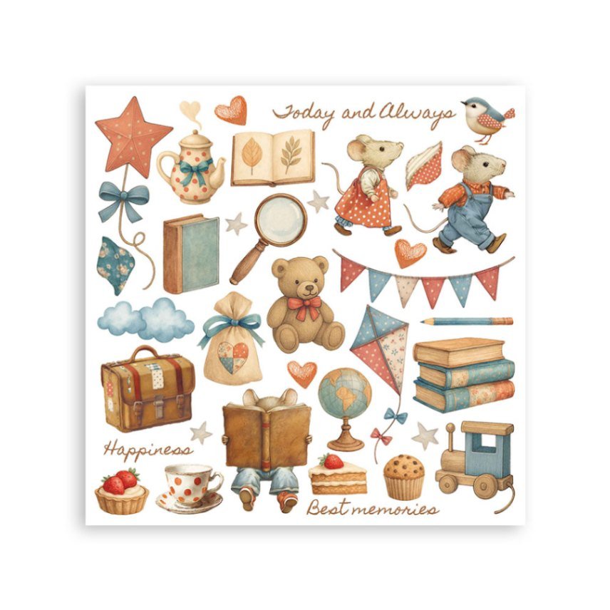 Rub - On Set 6 - pack - Family - 6 - Stamperia - Tidformera