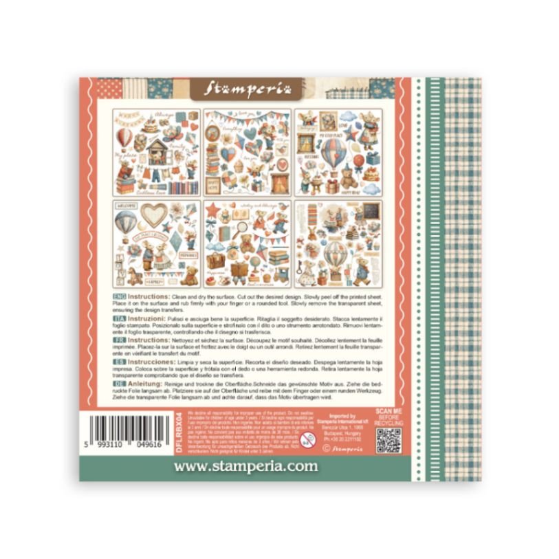 Rub - On Set 6 - pack - Family - 8 - Stamperia - Tidformera