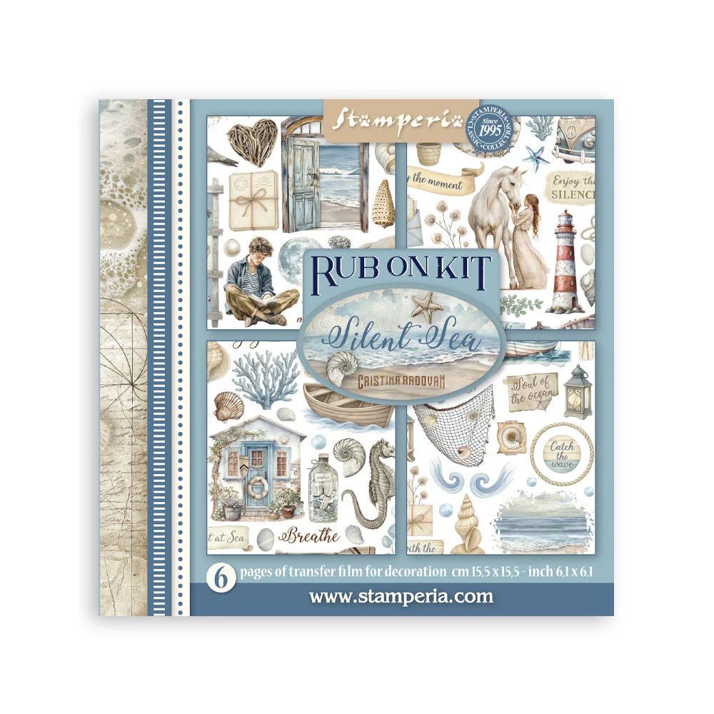 Rub - On Set 6 - pack - Silent Sea - 1 - Stamperia - Tidformera