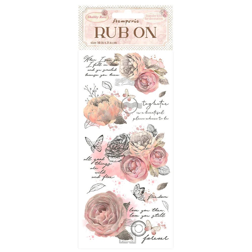 Rub - on Shabby Rose - 1 - Stamperia - Tidformera