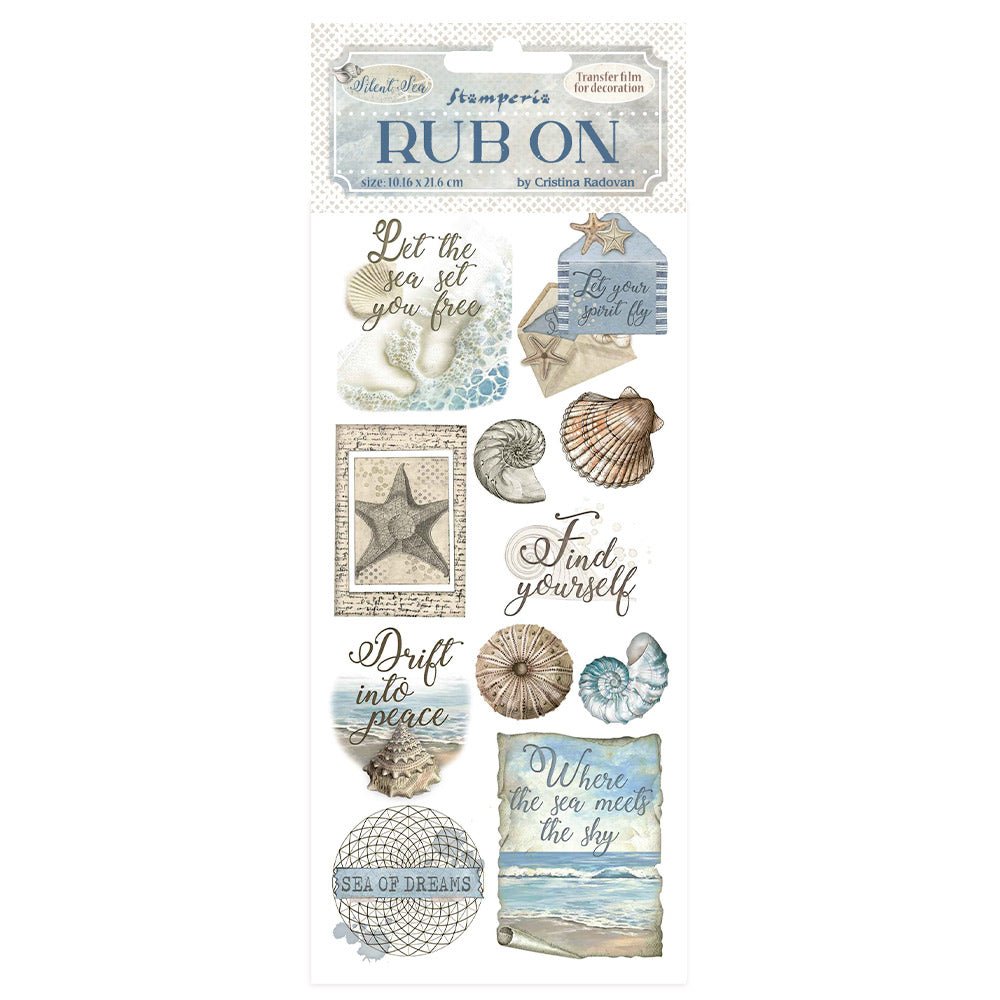 Rub - on - Silent Sea - Shells - 1 - Stamperia - Tidformera