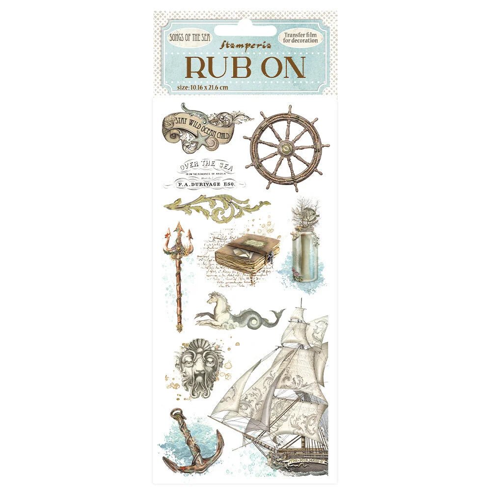 Rub - on Songs of the Sea - Elements - 1 - Stamperia - Tidformera