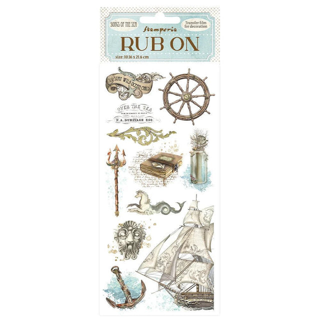 Rub - on Songs of the Sea - Elements - 1 - Stamperia - Tidformera