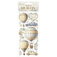 Rub - on - Timeless - Air balloons - 1 - Stamperia - Tidformera