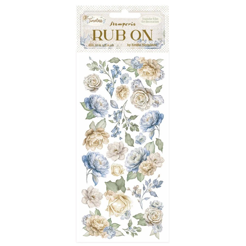 Rub - on - Timeless - Flowers - 1 - Stamperia - Tidformera