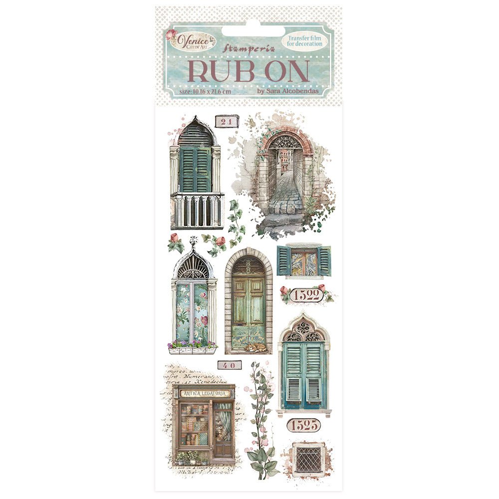 Rub - on - Venice City of Art - Doors and windows - 1 - Stamperia - Tidformera