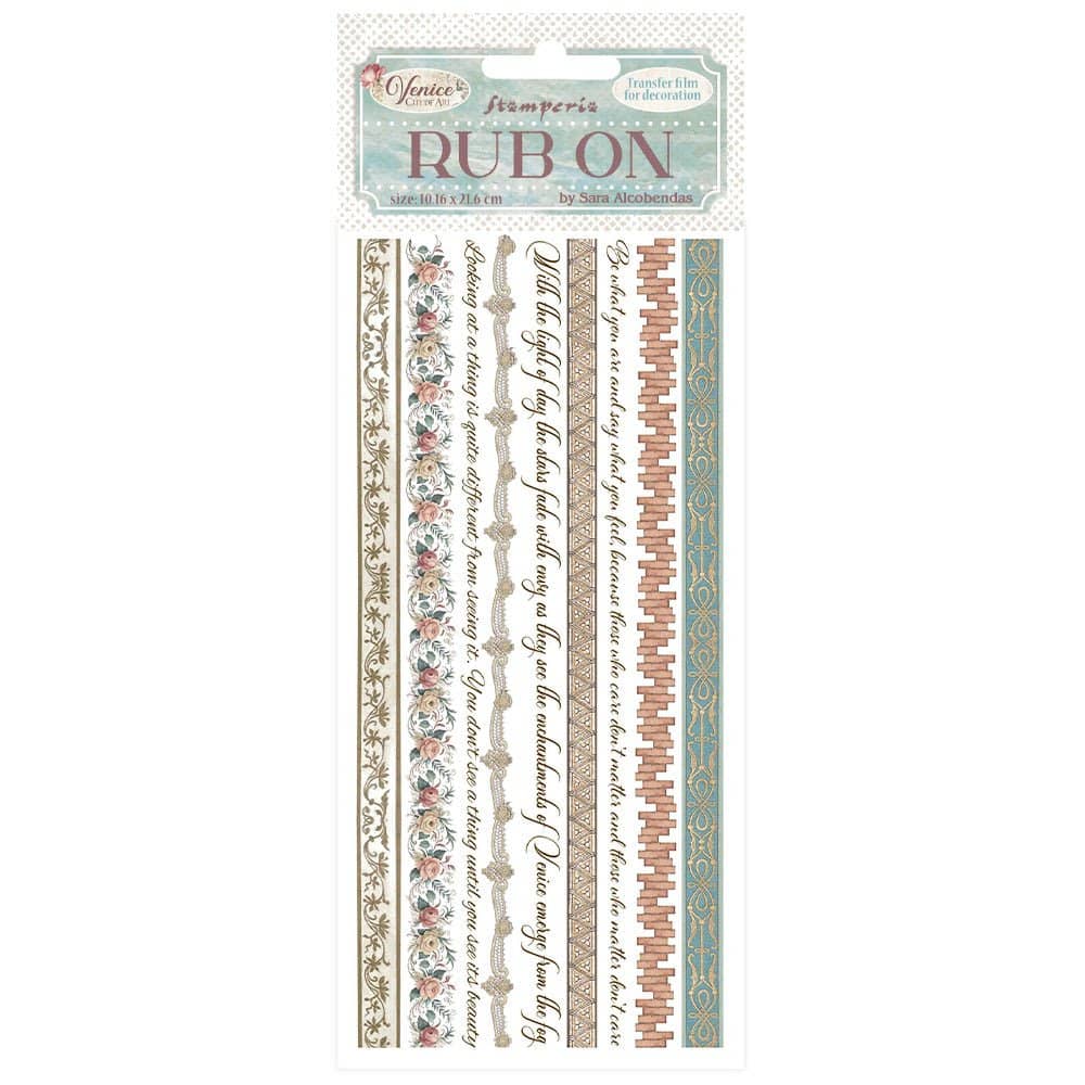 Rub - on - Venice City of Art - Stripes - 1 - Stamperia - Tidformera