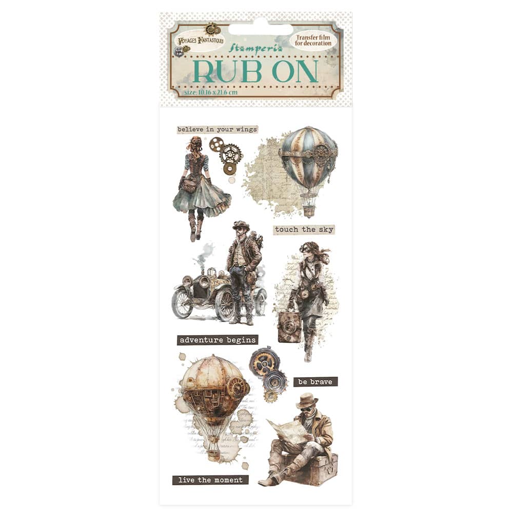 Rub - on - Voyages Fantastiques - Explorers - 1 - Stamperia - Tidformera