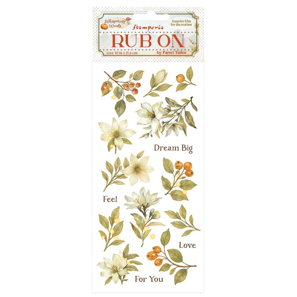 Rub - on - Whispering Woods - Magnolia - 1 - Stamperia - Tidformera