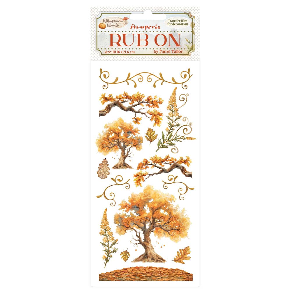 Rub - on - Whispering Woods - Oak - 1 - Stamperia - Tidformera