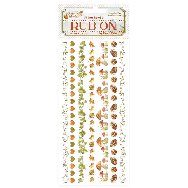 Rub - on - Whispering Woods - Stripes - 1 - Stamperia - Tidformera