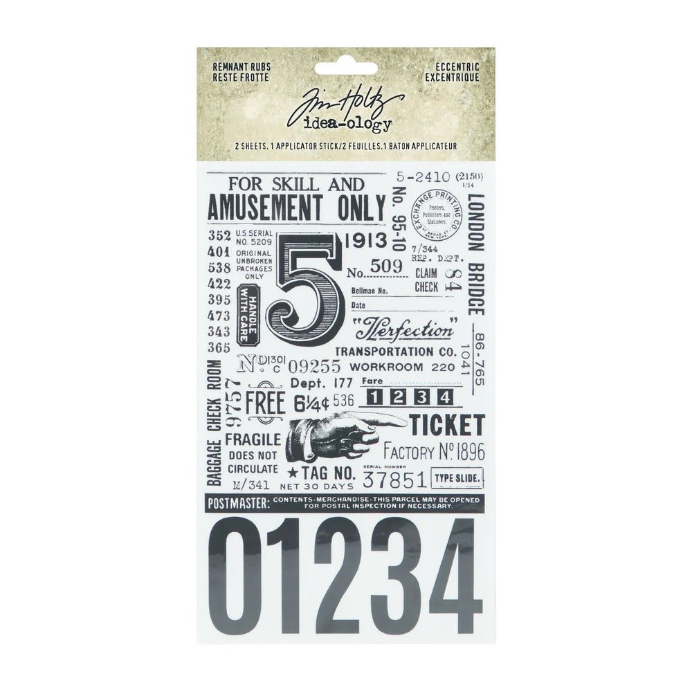 Rub-ons Idea-ology Remnant Rubs - Eccentric - 1 - Tim Holtz - Tidformera