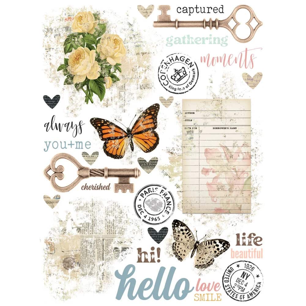 Rub - ons Simple vintage Junk Drawer - 3 - Simple Stories - Tidformera