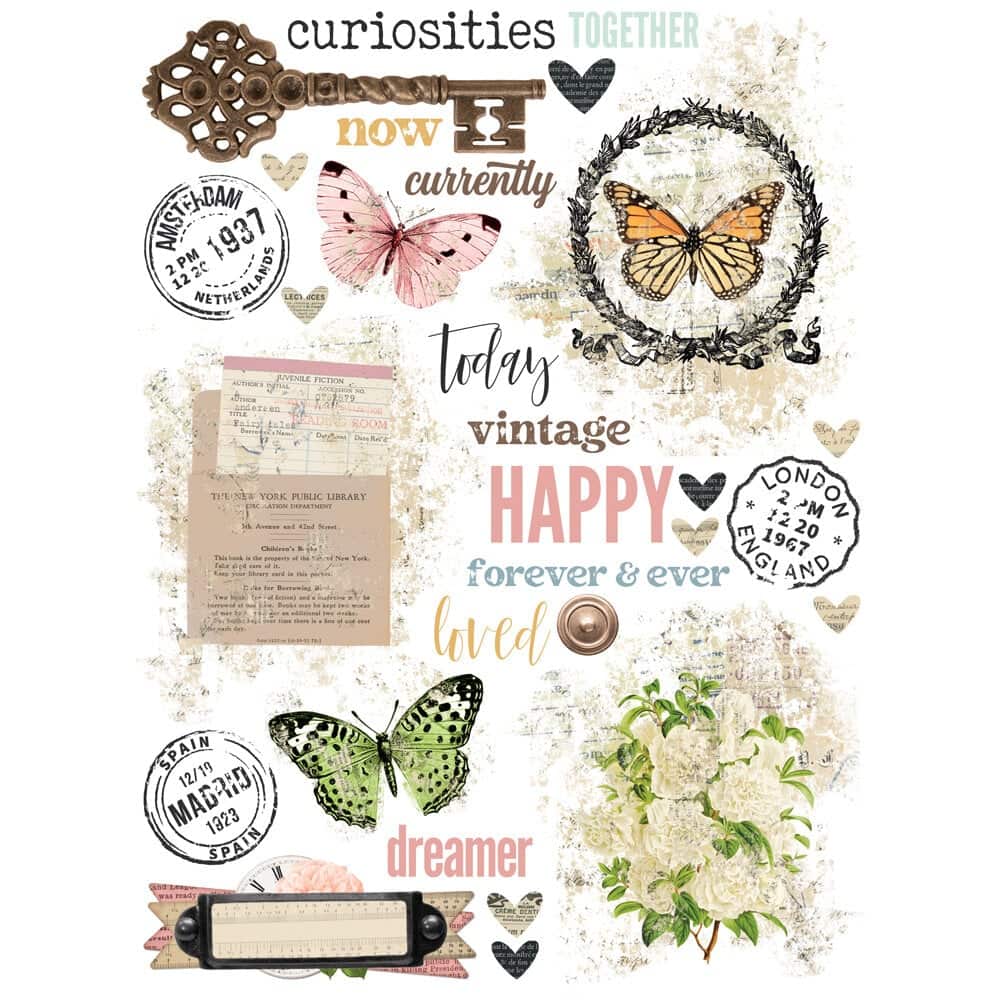 Rub - ons Simple vintage Junk Drawer - 4 - Simple Stories - Tidformera