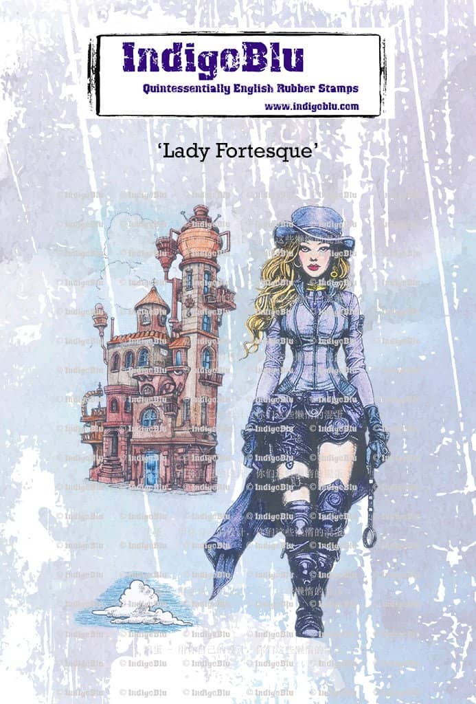 Rubber Stamps - Lady Fortescue A6 - 1 - IndigoBlu - Tidformera