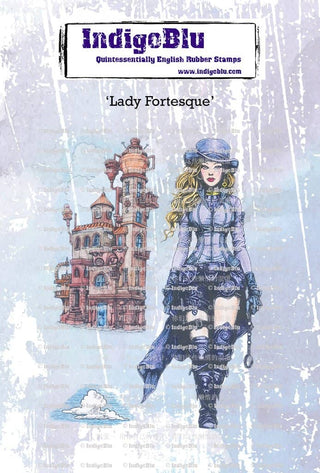 Rubber Stamps - Lady Fortescue A6 - 1 - IndigoBlu - Tidformera