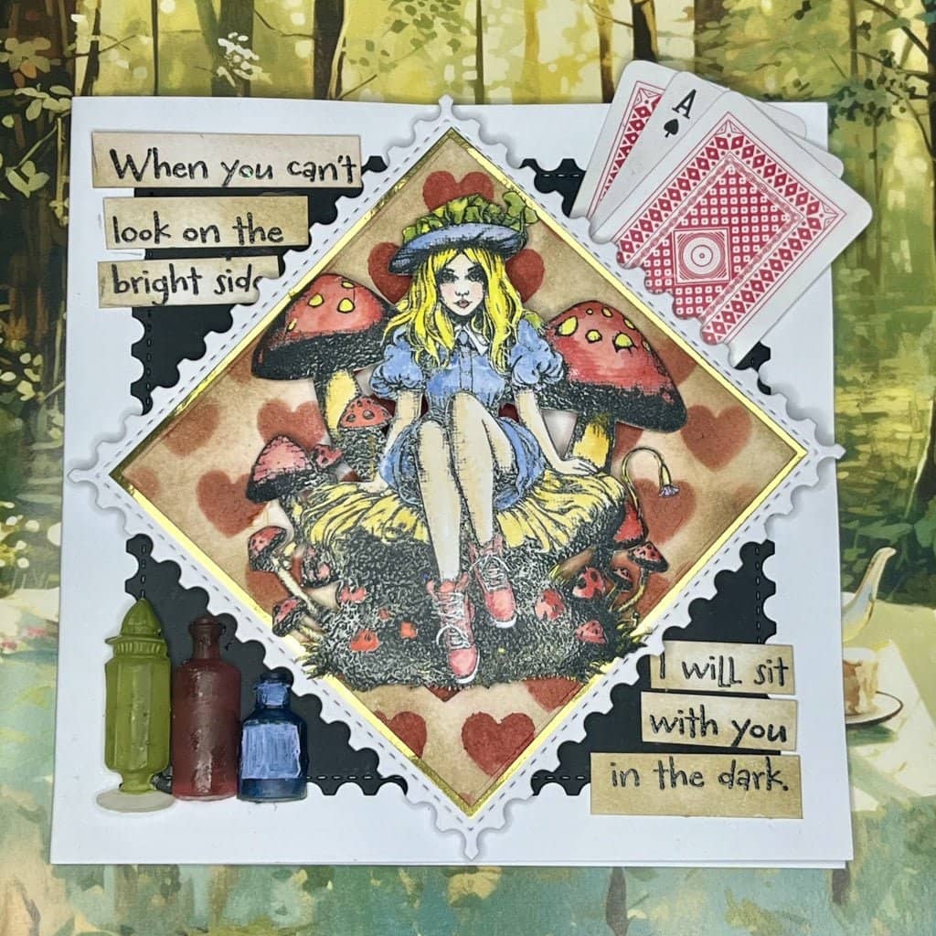 Rubber Stamps - Not Mushroom for Alice A6 - 4 - IndigoBlu - Tidformera