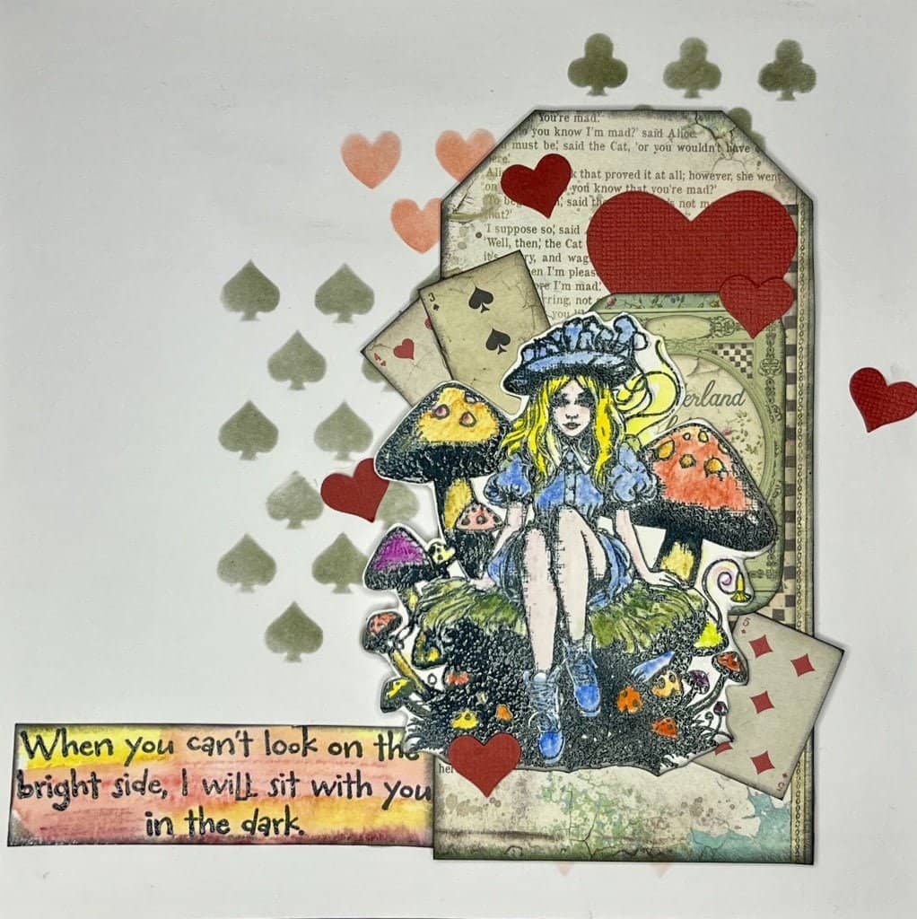 Rubber Stamps - Not Mushroom for Alice A6 - 3 - IndigoBlu - Tidformera
