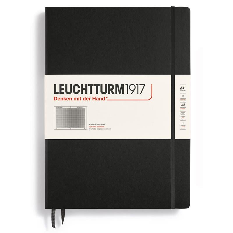 Rutad skrivbok Lt A4+ Master Black - 1 - Leuchtturm1917 - Tidformera