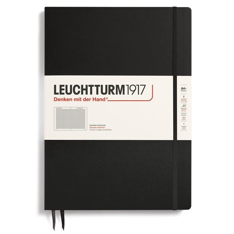 Rutad skrivbok Lt A4+ Slim Black - 1 - Leuchtturm1917 - Tidformera