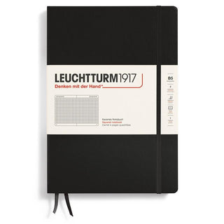 Rutad skrivbok Lt B5 Hård pärm Black - 1 - Leuchtturm1917 - Tidformera