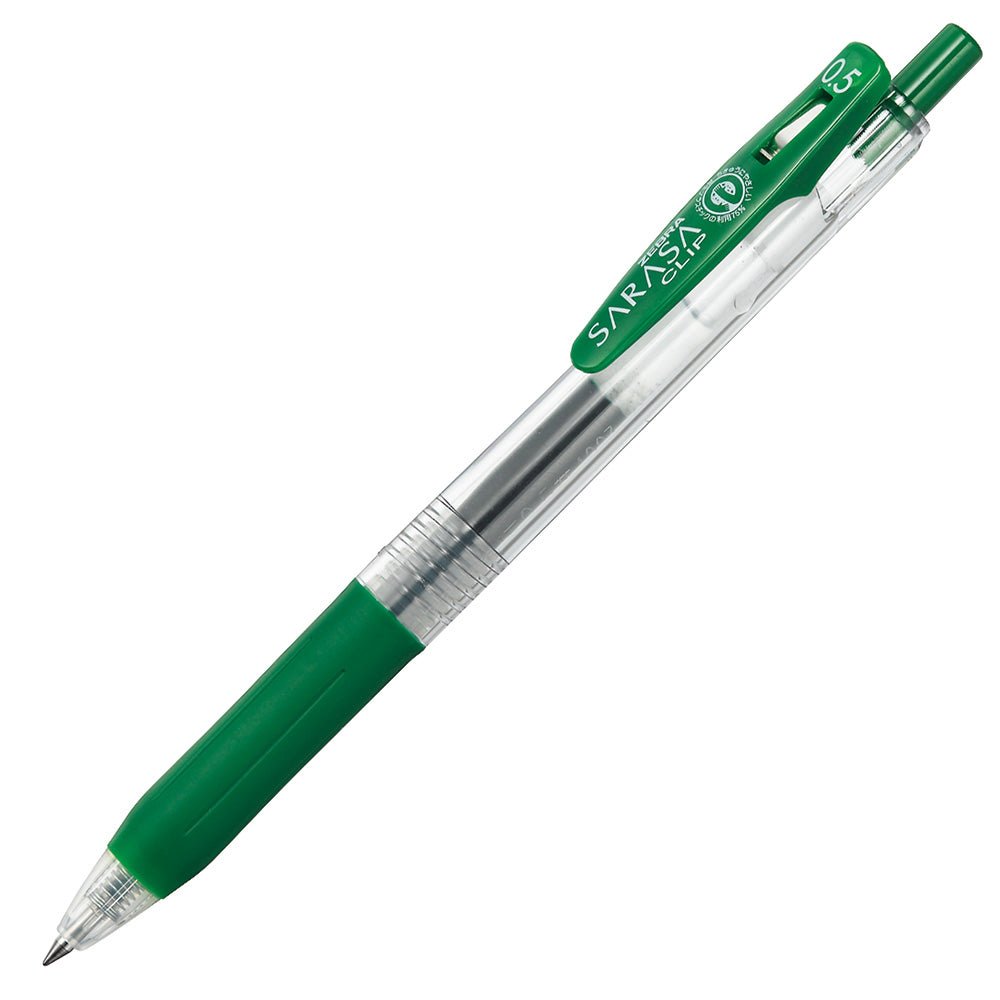 Sarasa Clip 0,5 Gelpenna - Dark green - 1 - Zebra - Tidformera