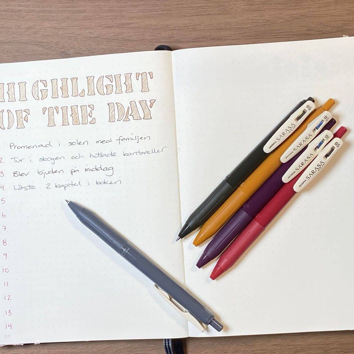 Sarasa Clip Vintage Gelpenna 0.5 mm - Bordeaux purple - 2 - Zebra - Tidformera