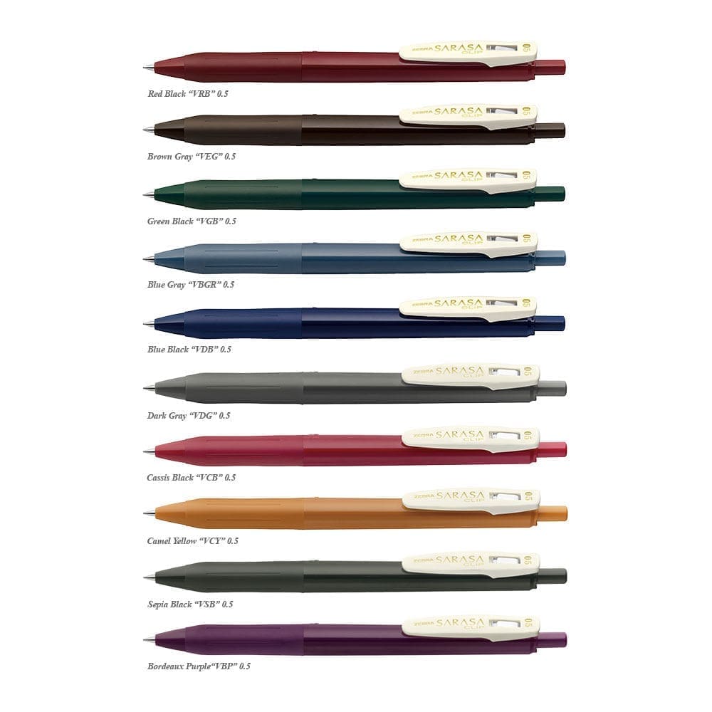 Sarasa Clip Vintage Gelpenna 0.5 mm - Camel yellow - 3 - Zebra - Tidformera