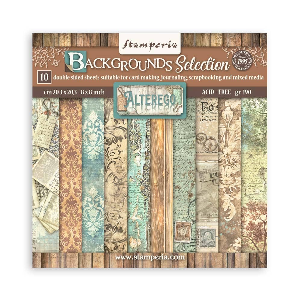 Scrapbookingpapper - Alterego - Backgrounds - 1 - Stamperia - Tidformera