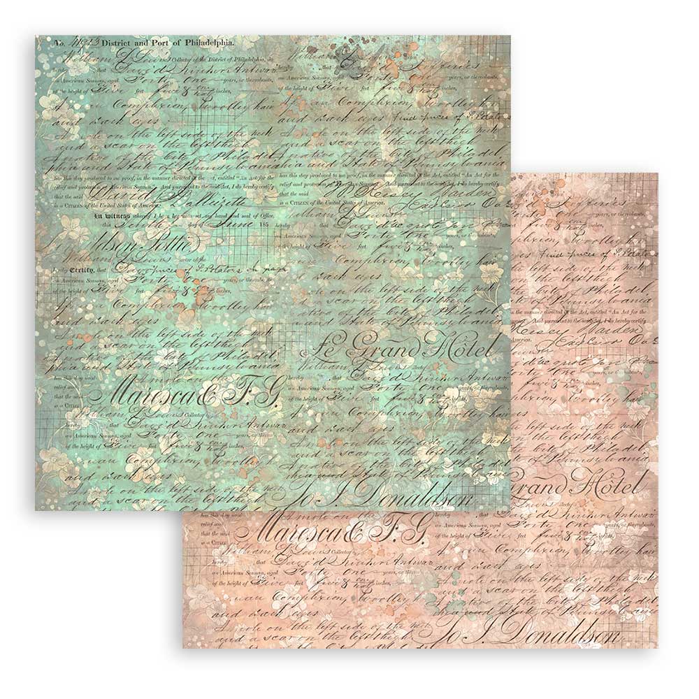 Scrapbookingpapper - Backgrounds - Brocante Antiques - 9 - Stamperia - Tidformera