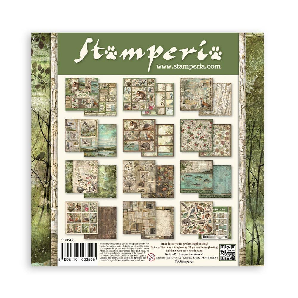Scrapbookingpapper - Backgrounds - Forest - 11 - Stamperia - Tidformera