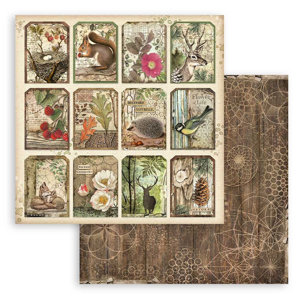 Scrapbookingpapper - Backgrounds - Forest - 9 - Stamperia - Tidformera