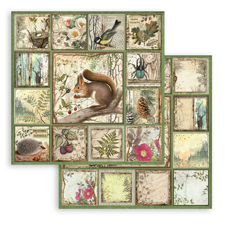 Scrapbookingpapper - Backgrounds - Forest - 2 - Stamperia - Tidformera