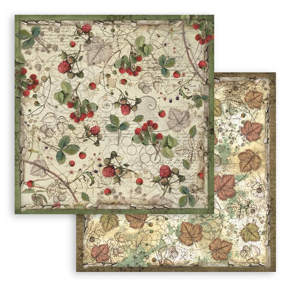 Scrapbookingpapper - Backgrounds - Forest - 6 - Stamperia - Tidformera