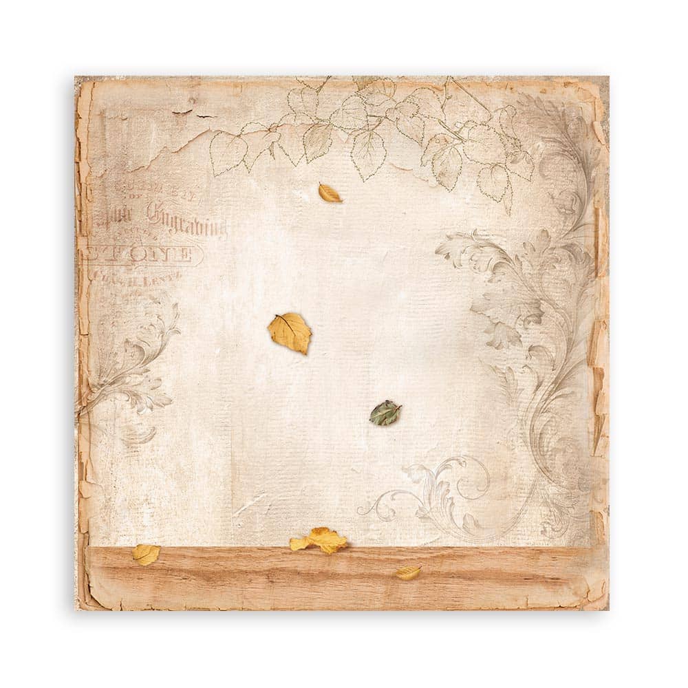 Scrapbookingpapper - Backgrounds - Golden Harmony - Maxi Pad - 14 - Stamperia - Tidformera