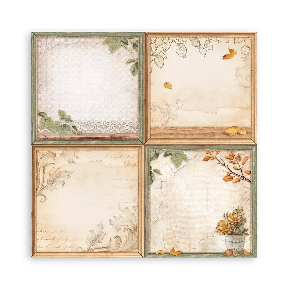 Scrapbookingpapper - Backgrounds - Golden Harmony - Maxi Pad - 11 - Stamperia - Tidformera