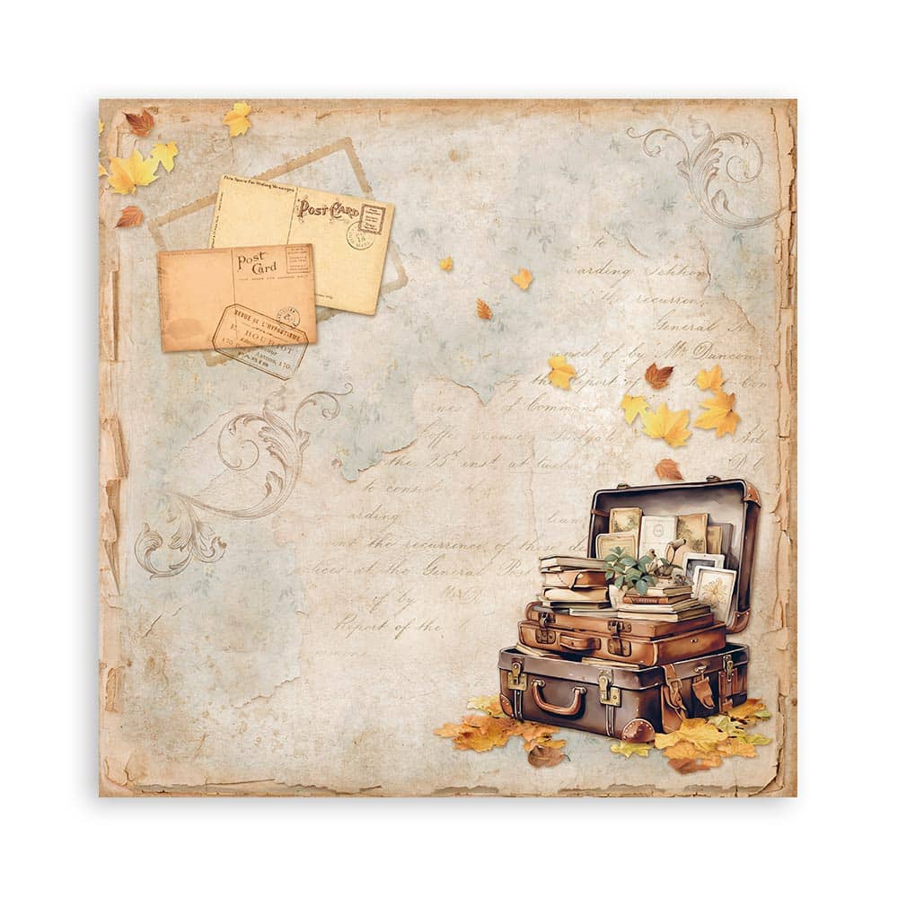 Scrapbookingpapper - Backgrounds - Golden Harmony - Maxi Pad - 8 - Stamperia - Tidformera