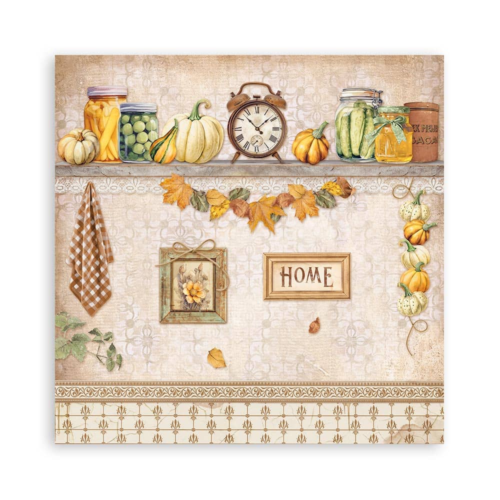 Scrapbookingpapper - Backgrounds - Golden Harmony - Maxi Pad - 13 - Stamperia - Tidformera