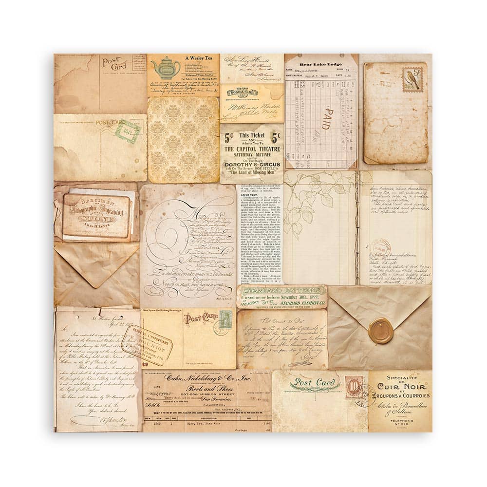 Scrapbookingpapper - Backgrounds - Golden Harmony - Maxi Pad - 7 - Stamperia - Tidformera