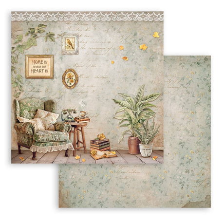 Scrapbookingpapper - Backgrounds - Golden Harmony - 2 - Stamperia - Tidformera