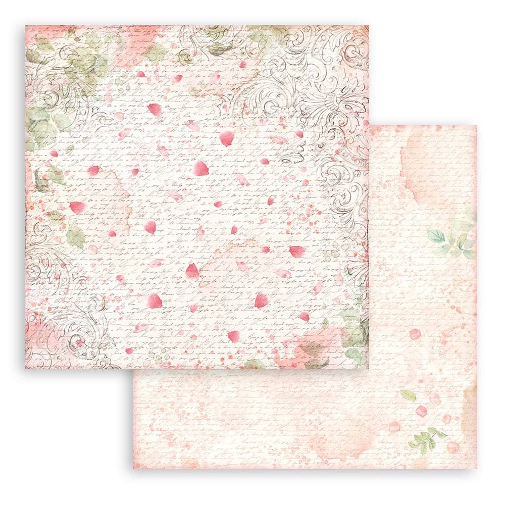 Scrapbookingpapper - Backgrounds - Rose Parfum - 6 - Stamperia - Tidformera