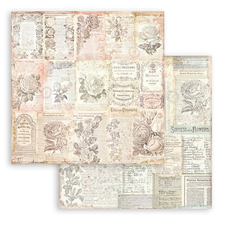 Scrapbookingpapper - Backgrounds - Rose Parfum - 2 - Stamperia - Tidformera