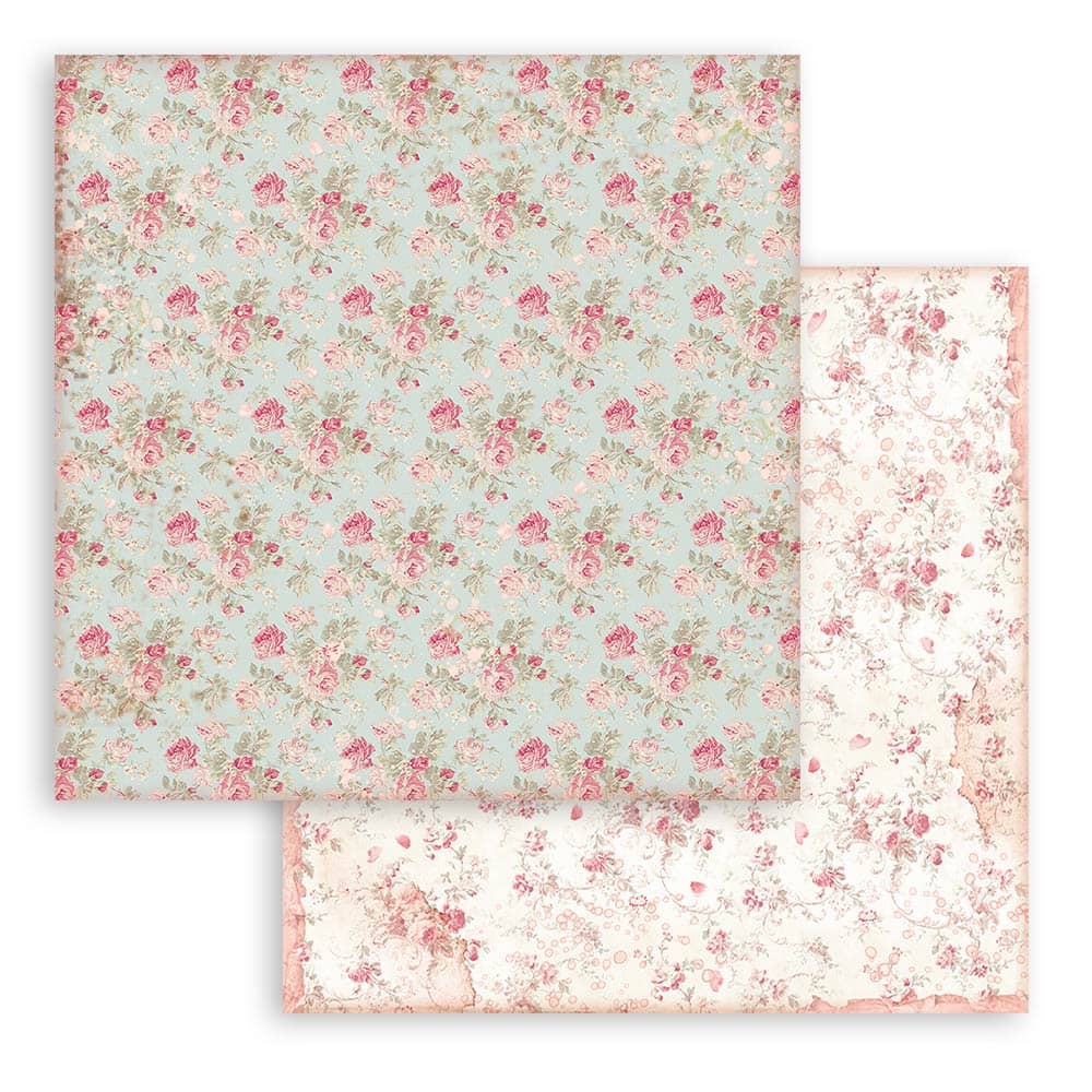 Scrapbookingpapper - Backgrounds - Rose Parfum - 15 - Stamperia - Tidformera
