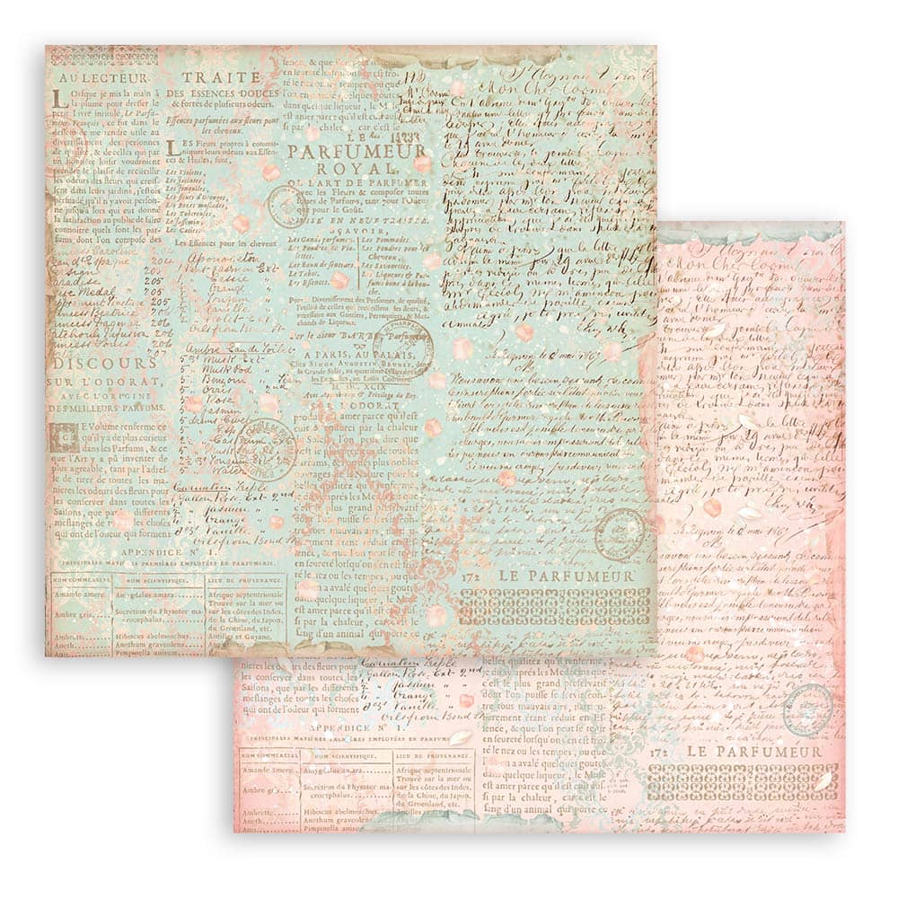 Scrapbookingpapper - Backgrounds - Rose Parfum - 5 - Stamperia - Tidformera