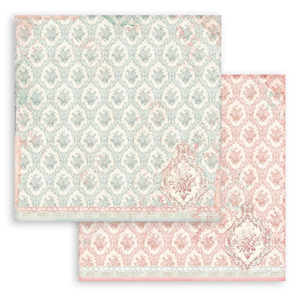 Scrapbookingpapper - Backgrounds - Rose Parfum - 10 - Stamperia - Tidformera