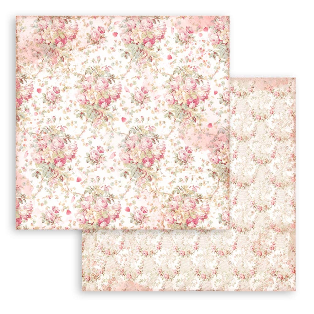 Scrapbookingpapper - Backgrounds - Rose Parfum - 11 - Stamperia - Tidformera